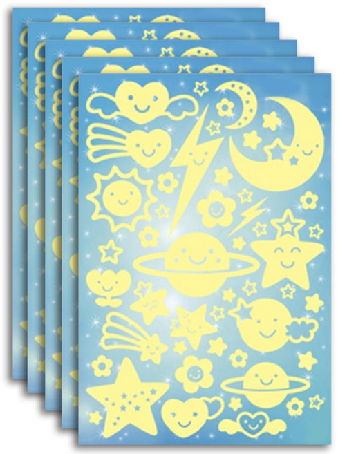 환타스틱스 야광별 스티커 5p, 해달별1, 16 x 23.5 cm