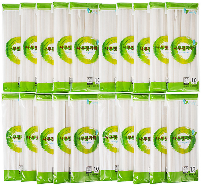 리빙웰 나무젓가락, 10개입, 20개