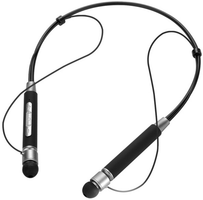 코시 위드 넥밴드형 블루투스 이어폰, EP3128BT, 블랙