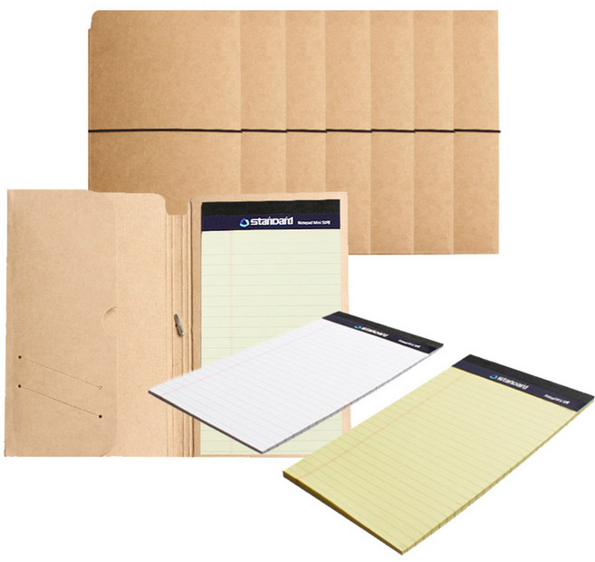 스탠다드 2000 크라프트 패드폴리오 미니 8p + 리갈패드 미니 8p, 랜덤 발송, 1세트