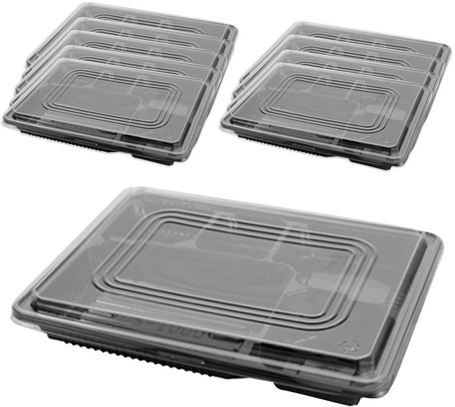 쿡앤락 일회용 5칸 도시락 대, 10개, 1세트