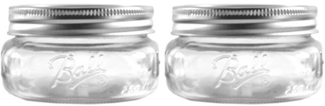Ball 엘리트 와이드마우스 밀폐용기, 236ml, 2개