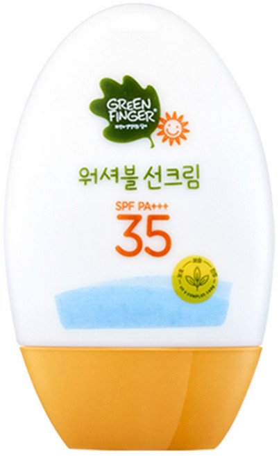 그린핑거 워셔블 유아 선크림 SPF35 +++, 65ml, 1개