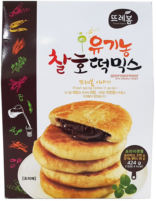 뜨레봄 유기농 찰호떡믹스, 424g, 1개