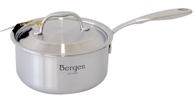 HANIL STAINLESS STEEL Bergen 電磁爐用五層單柄鍋, 單一顏色, 18cm, 1個