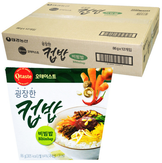 오테이스트 굉장한 컵밥 비빔밥, 86g, 12개입