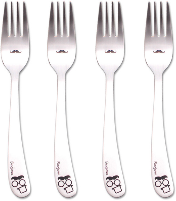 라온누리 봉쥬키친 아동포크, 혼합 색상, 4개