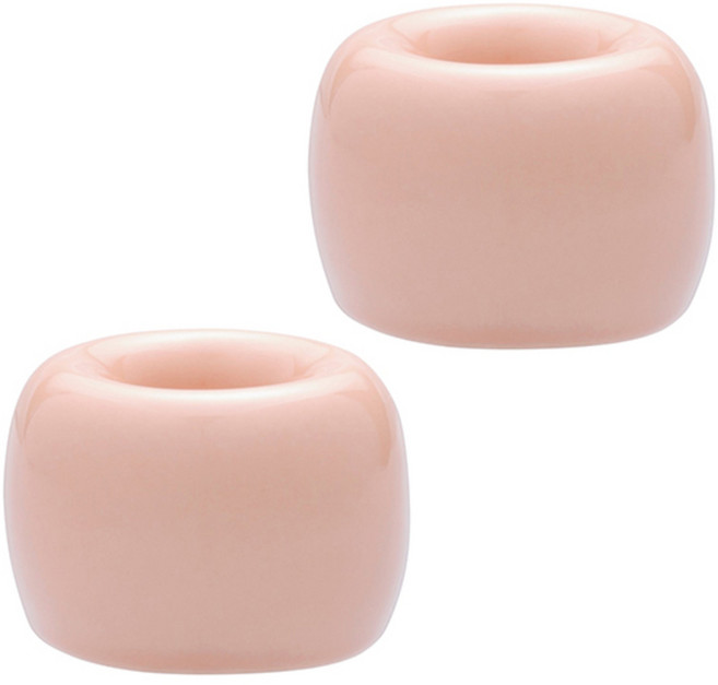 블럭마트 욕실 도자기 칫솔꽂이, 핑크, 2개