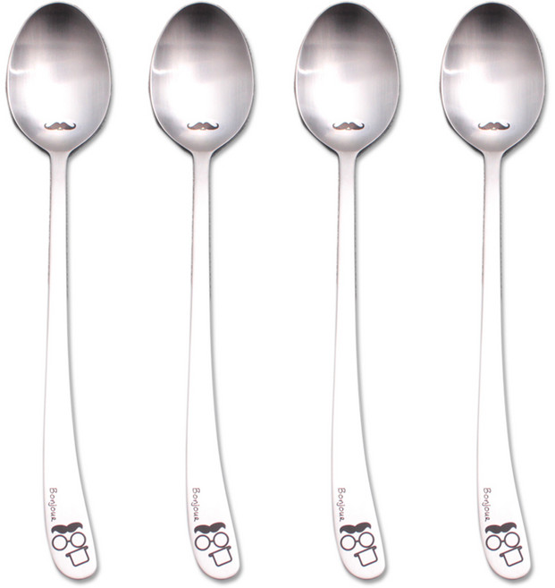 라온누리 봉쥬키친 청소년 스푼, 혼합 색상, 4개