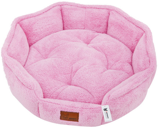 레드퍼피 킨스 애견 팔각 방석, 쇼콜라핑크, 1개