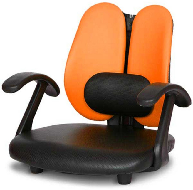 체어포커스 요추형 팔걸이 엠보좌식의자 EM05, 오렌지