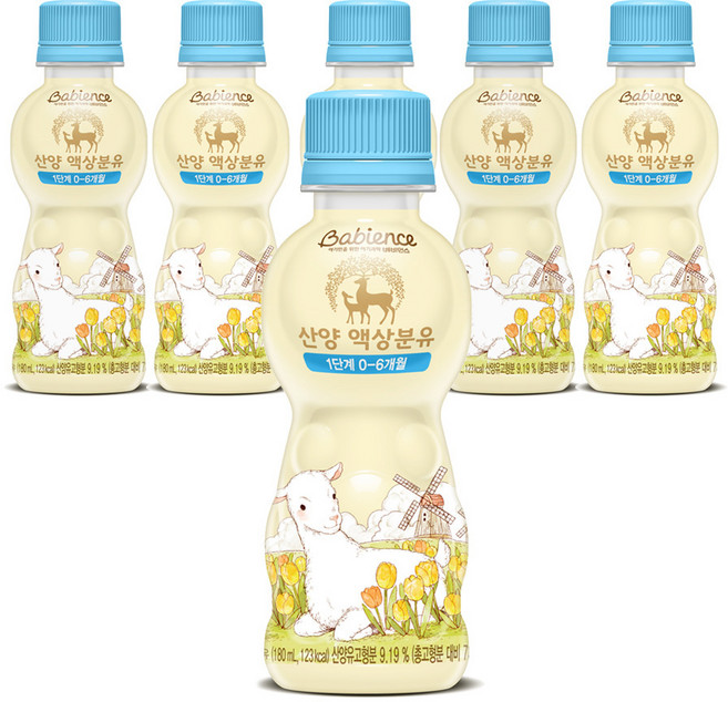 베비언스 산양 액상분유 1단계 0-6개월 180ml, 6개입, 1개