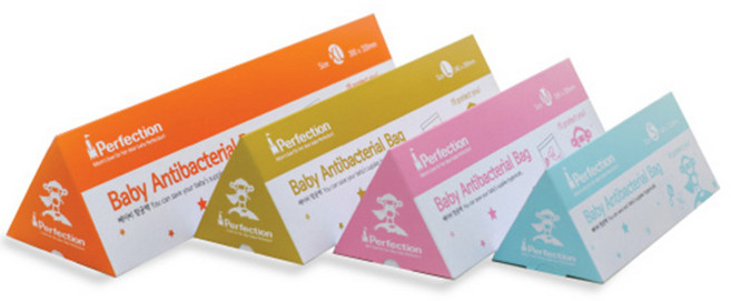 퍼펙션 항균 아기 지퍼백 4종세트, 1세트