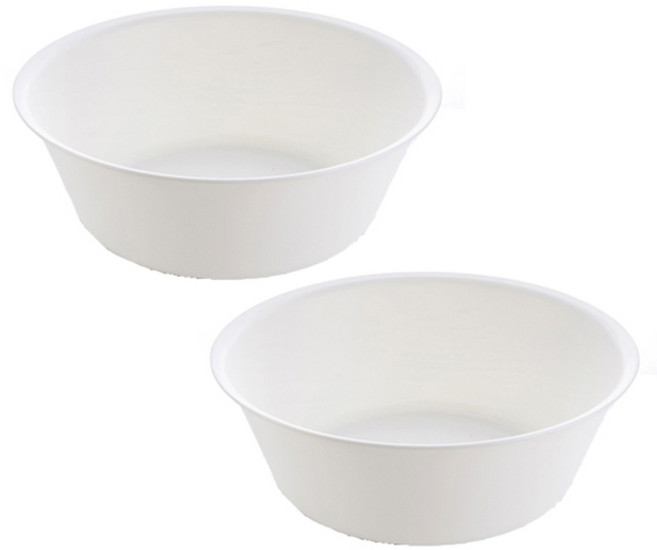 리버그린 심플 세면대야 소 + 대, 화이트, 1세트