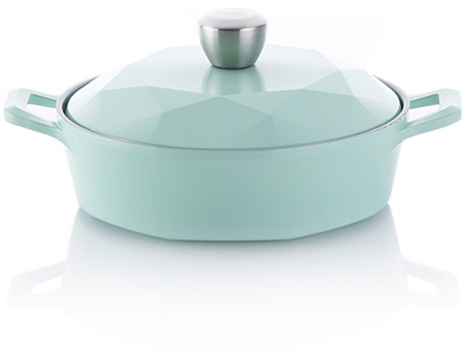 네오플램 캐럿 전골냄비, 프레쉬그린, 1개, 24cm