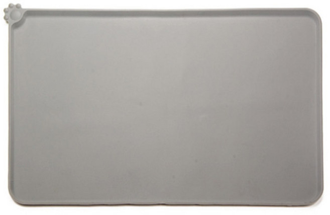 아리코 실리콘 펫 식기매트 48.5 x 30cm, 그레이, 1개