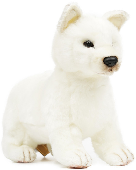한사토이 동물인형 6342 홋카이도견 Hokkaido Dog Pup, 22cm, 흰색, 1개