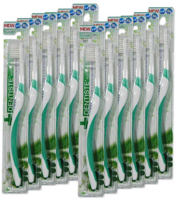 덴티스테 전용 이중모 칫솔, 12개입, 1개