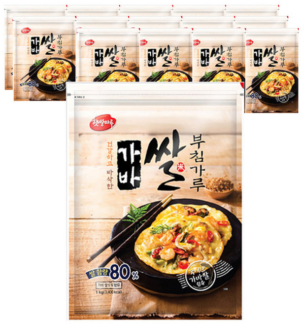 햇쌀마루 가바 쌀 부침가루, 1kg, 15개