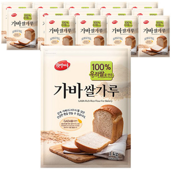 햇쌀마루 가바 쌀가루, 15개, 1kg