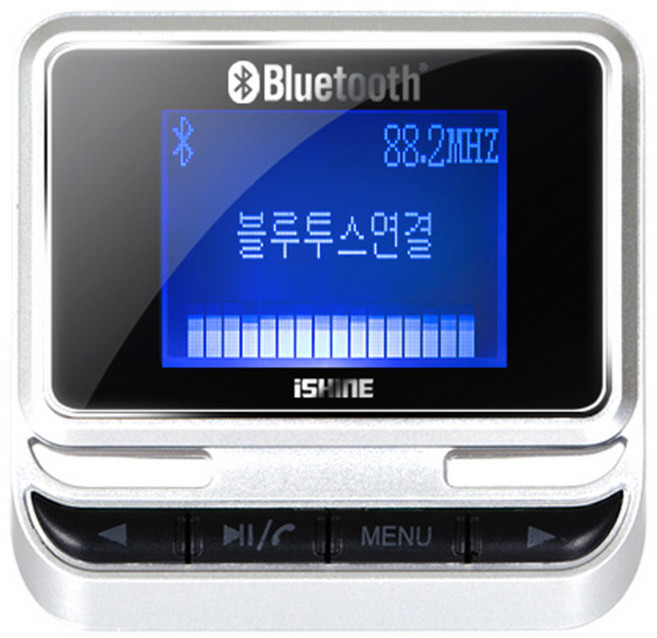 아이샤인 올인원 블루투스 무선카팩 핸즈프리, K10 (실버)
