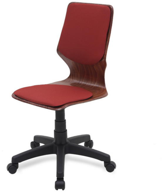 체어포커스 하이팩 대 팔무 방석 등받이패드 인조가죽 회전의자 CF-607, 레드