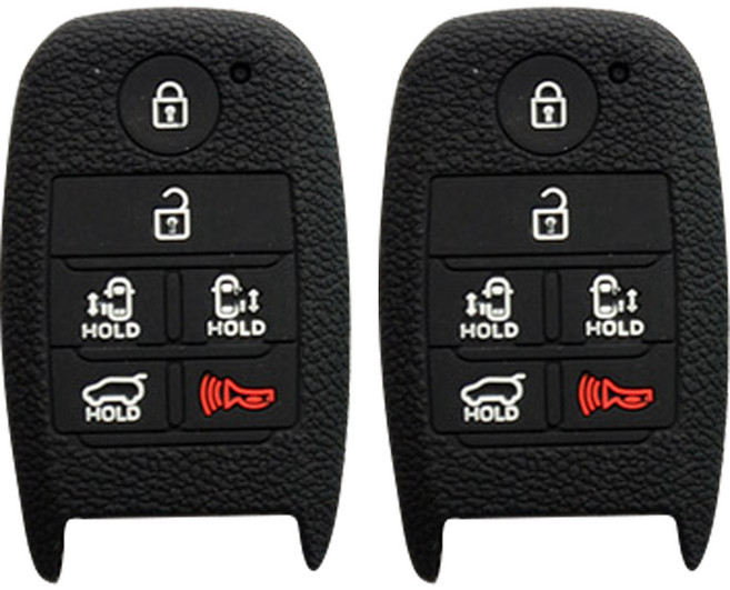 어바인클래스 자동차 스마트키 실리콘 케이스 G타입 2p, 블랙