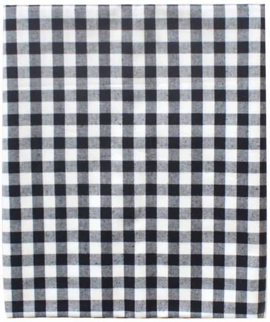 르우홈 선염 체크 패브릭 원단, 블랙, 1개