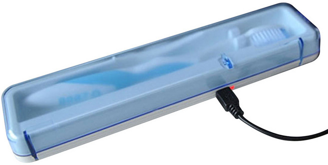 크린챔버 러블리 고급 휴대용 칫솔살균기 USB, DK-300, 반투명