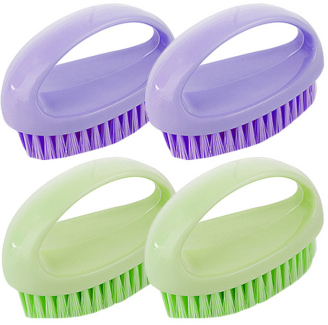 다용도 세척 브러쉬 4p, 그린 + 퍼플, 1세트