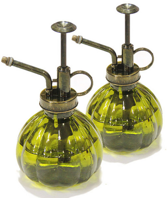 클래식한 디자인의 유리분무기, 그린, 2개