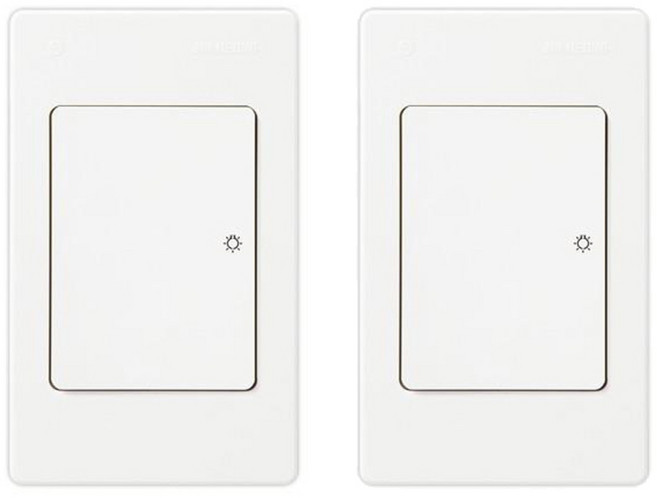 진흥전기 V시리즈 유백 단로 1구 스위치, 2개