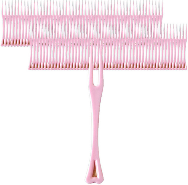 하트미니포크 핑크, 100개, 1세트