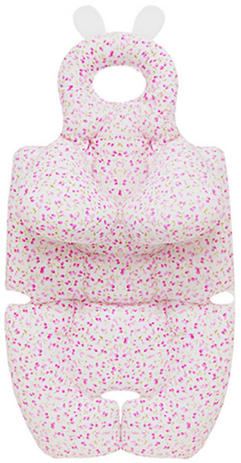 보니숑 짱구베개 + 목베개 일체형 사계절 유모차라이너, 버드플라워, 1개