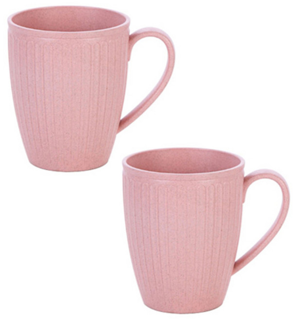 더자카 도자기라인 칫솔 꽂이 2종 세트, 핑크-Y217LBBT037, 1세트