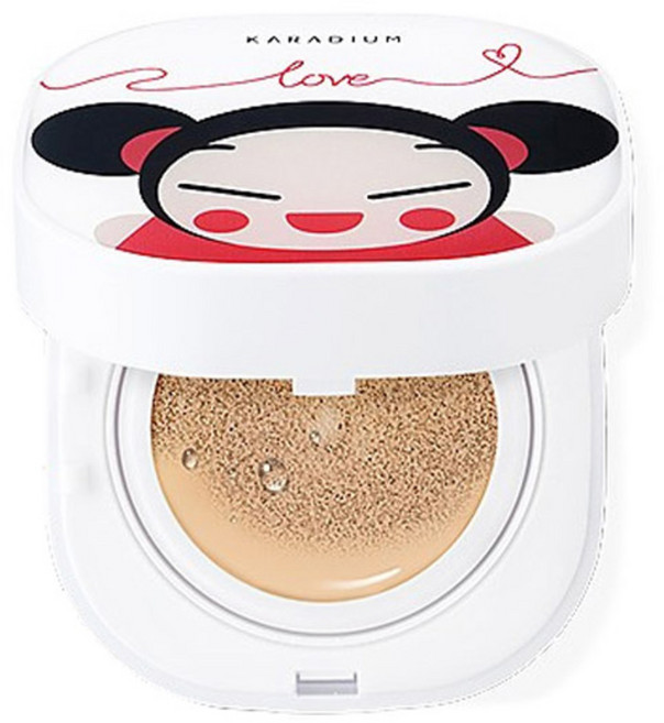 카라디움 뿌까 촉촉 커버 쿠션 파운데이션 15g, 21호 라이트 베이지, 1개