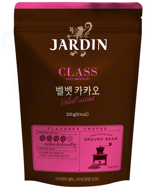 쟈뎅 클래스 벨벳 카카오 원두커피, 분쇄, 100g, 1개