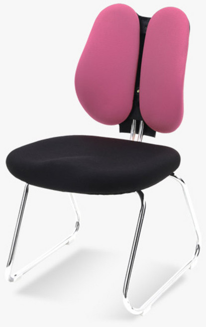 체어포커스 스쿨AW-FZ 팔무 고정의자 인조가죽, 핑크