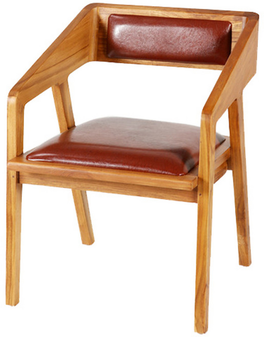 마켓비 WEJIN 티크나무 원목의자, 혼합 색상, 1개