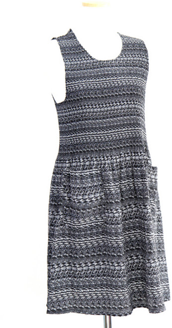 necco 빈티지 주름 원피스 앞치마, 블랙, 1개