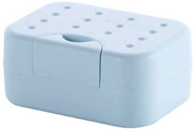 더자카 올록볼록 비누곽, 라이트 블루, 1개