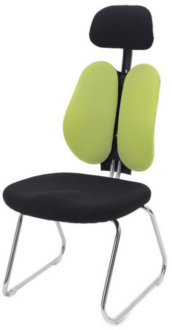 체어포커스 스쿨 BW-FZ 팔무 헤더형 고정의자 패브릭, 그린