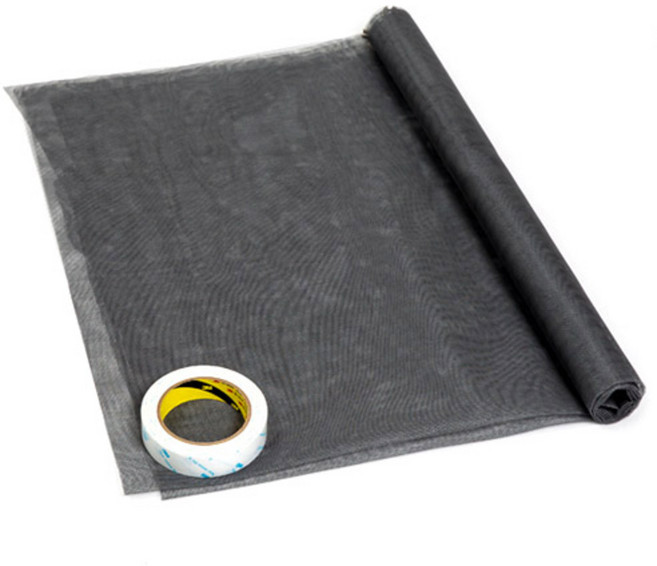 화이바글라스 접착식 방충망시트 회색 + 3M양면테이프 10m, 1세트