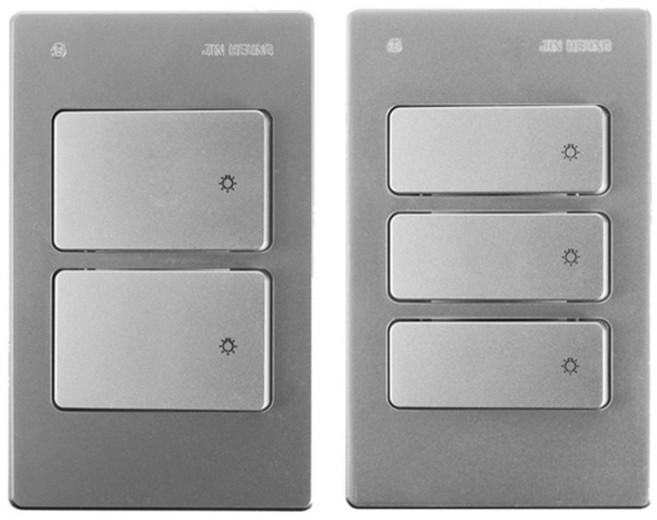 진흥전기 V시리즈 실버 3구 스위치 + 2구 스위치, 1세트