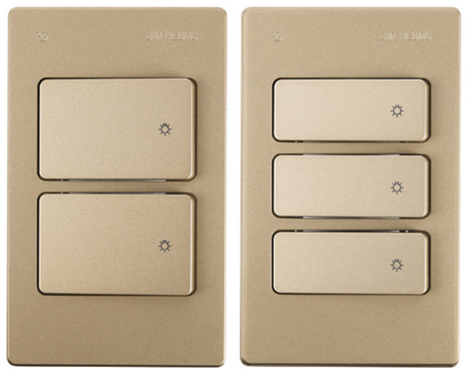 진흥전기 V시리즈 브라운 3구 스위치 + 2구 스위치, 1세트