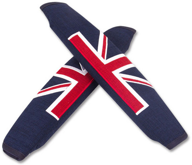 노블엔젤 뉴 유니언잭 메모리폼 안전벨트 커버, 혼합 색상, 2개