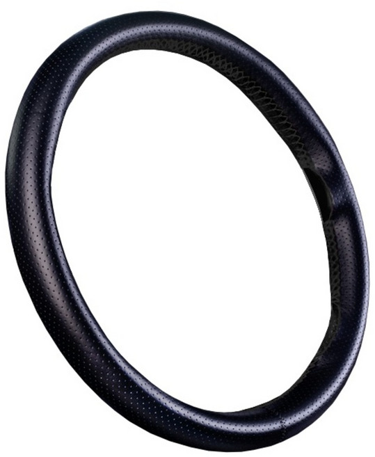 삼에스 가죽 DIY 핸들커버 유공타입, 블랙