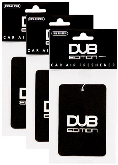 DUB 차량용 종이방향제 본품, 3개, 섬유유연제향