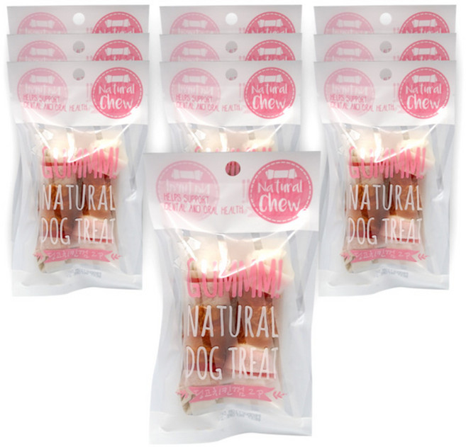 GUMMM 강아지 가죽껌 2p, 딩고오리맛, 60g, 10개