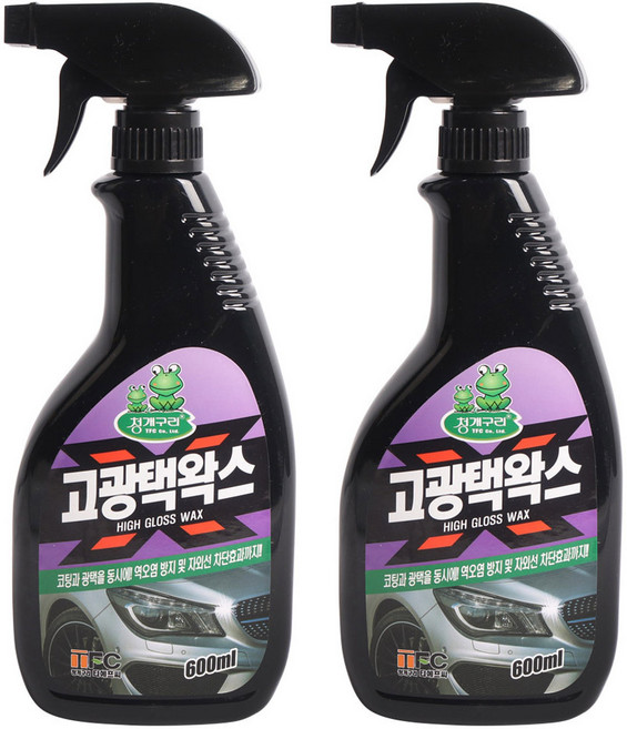 청개구리 고광택왁스, 600ml, 2개